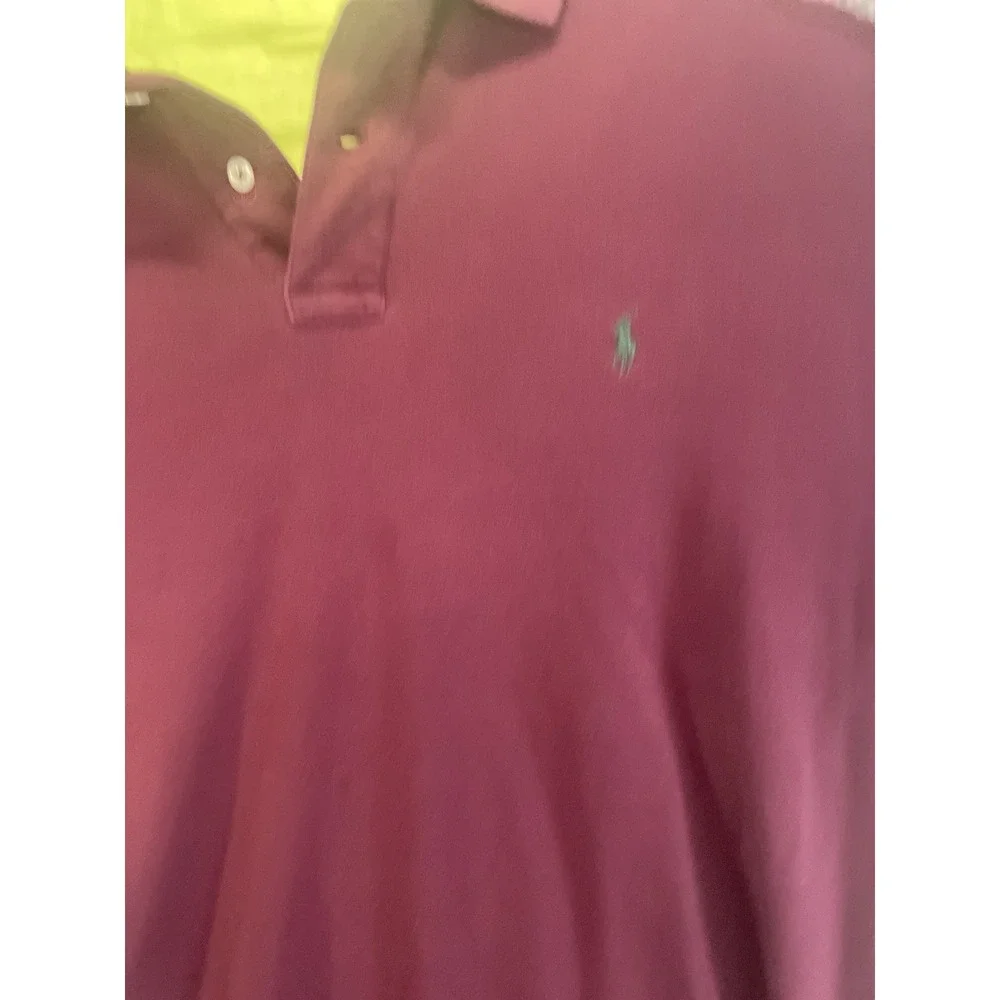 Ralph Lauren polo Men's  Large short sleeve‎ shirt. Brown Casual.